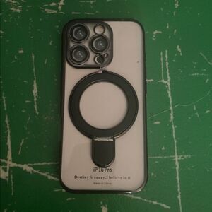iPhone 16 Pro Case with 360° Spin  Ring Stand Full Lens Protector, 20M-173PH007